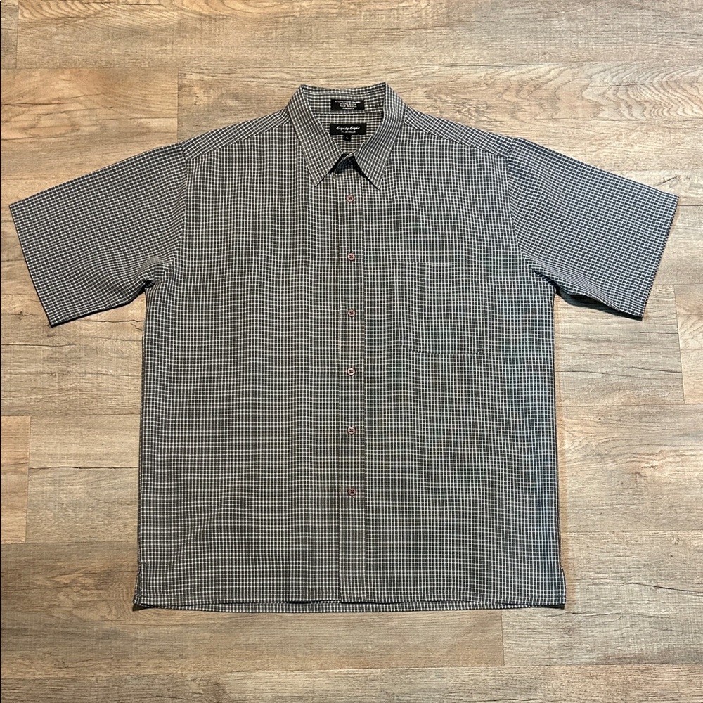 Eighty Eight Platinum Button Down Short Sleeve Dress Shirt Size Large